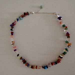 Barse Multicolor Genuine Gemstone Chip Necklace